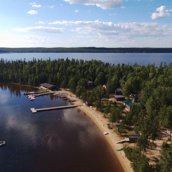 Moose Point Lodge aerial