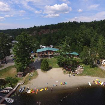 Arial view of lodge