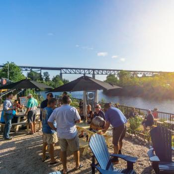 sunny Trestle Brewing Company patio Parry Sound