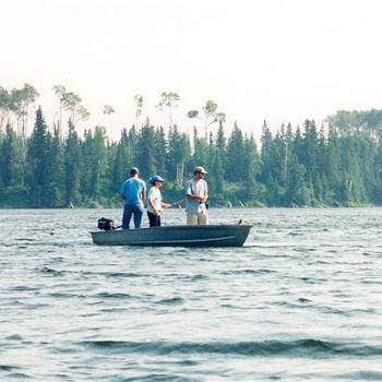 Five Mile Lake fishermen