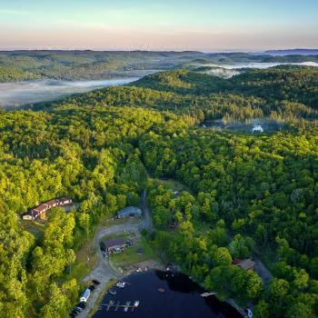 Trout Lake Cabins aerial