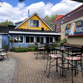 patio at white owl bistro north bay