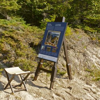 Interpretive panel in Pukaskwa National Park