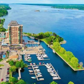 Brockville Ontario waterfront from above