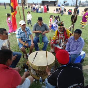 drumming on Keesic Beach