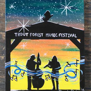 Trout Forest Music Festival painting