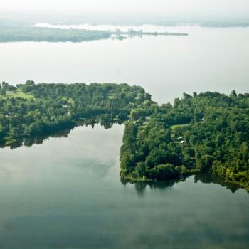 aerial view of Woodlands Island - Long Sault Parkway