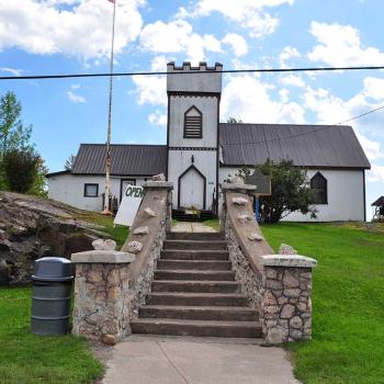 exterior of old church museum building