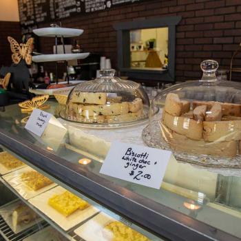 pastry counter with food