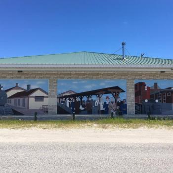White River heritage museum building murals