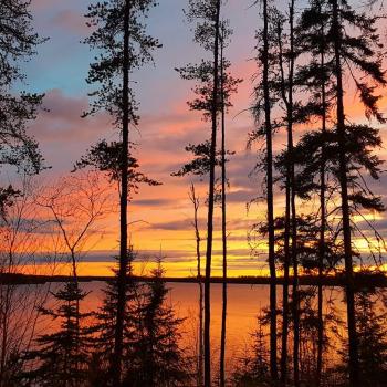 sunset at Wild Goose Lake Campground