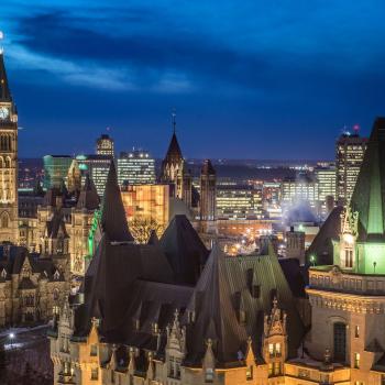 downtown ottawa by night