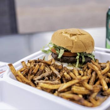 Grill shack burger and fries