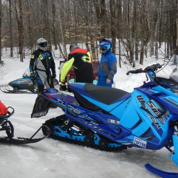 snowmobiles at Limerick Lake Lodge