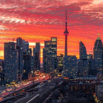 CN Tower at dusk