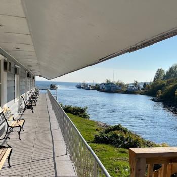 Motel rooms looking over river