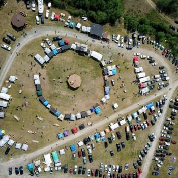 Genaabaajiing Traditional Powwow from above