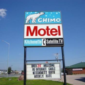 Sign outside of motel