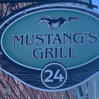 Mustangs Grill sign