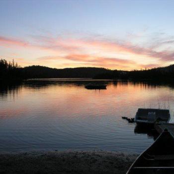 Lake at sunset