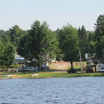 View of campground from water