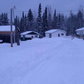 Cabins in winter