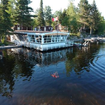 Water view of resort