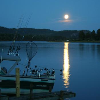 Moon over the river