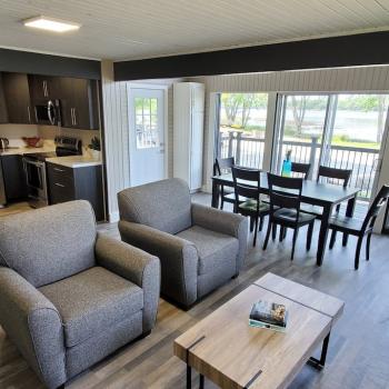 Interior of cabin 3 at moira lake cottages