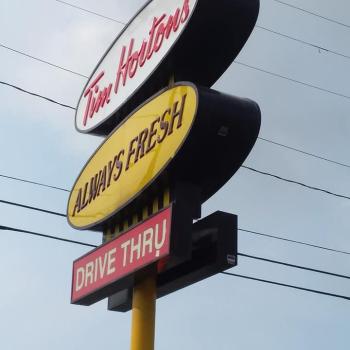 Tim Horton's sign