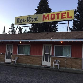 Exterior of motel