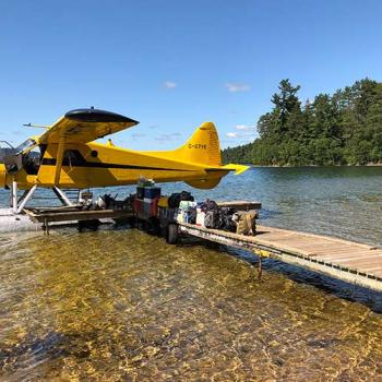 Float plane on the lake