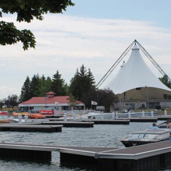 View of marina and pavillion