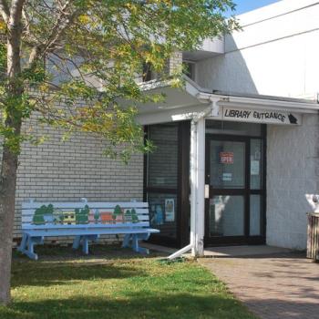 Entrance to library