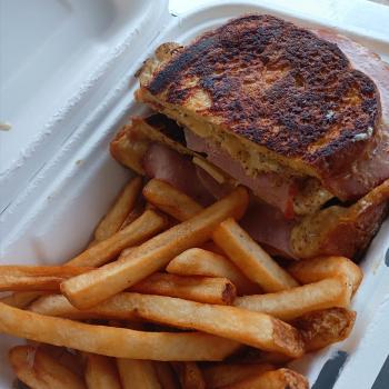 sandwich and fries 