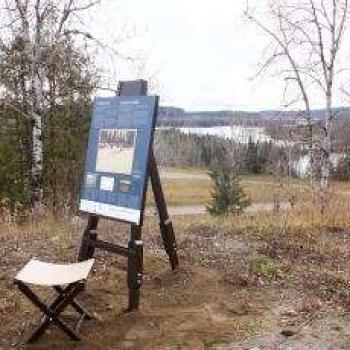 Group of Seven interpretive panel in Nipigon