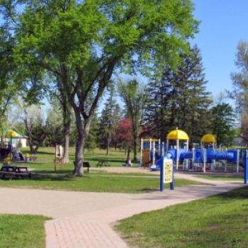 Playground located in park