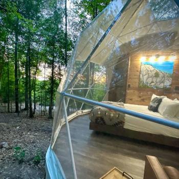 luxury camping dome