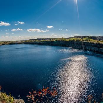 an abandoned mine filled with water 