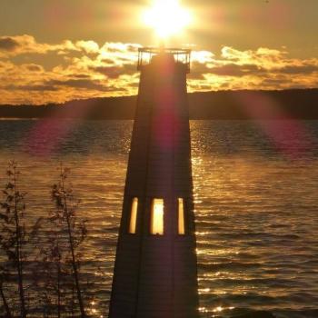 Lighthouse on beach at the Inn