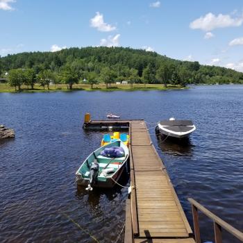 Dock on waterfront with boats