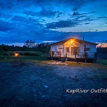 Cabin at dusk