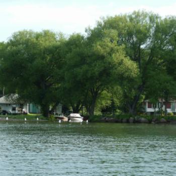 View of cabins from water