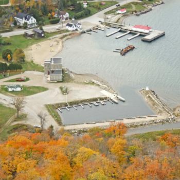 Arial view of marina