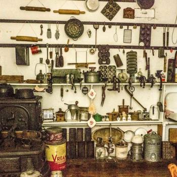 Interior of kitchen in museum