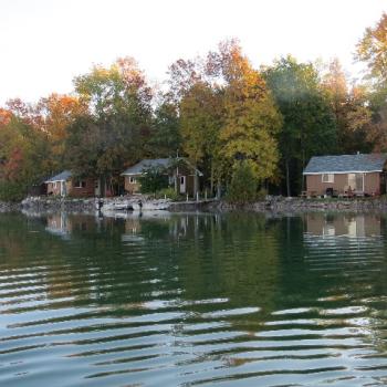 Cabin view from lake