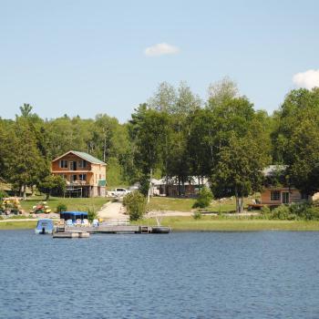 View of cabins from water