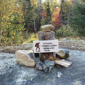 signage on hiking trail