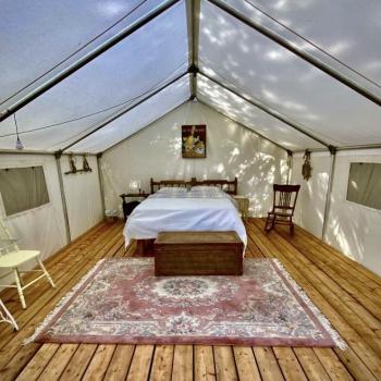 Glamping tent ready for rent