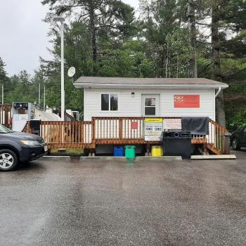 Exterior of gas station